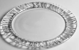 Rare Tiffany & Co ATLAS Crystal Platter 13" Roman Numerals Retired Vintage New - Picture 1 of 8