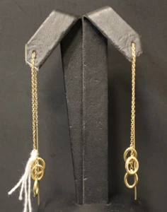 (RI1) 14K Yellow Gold Fancy Earrings - 2 Grams - Picture 1 of 3