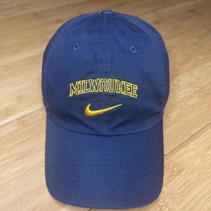 Nike Heritage 86 Milwaukee Brewers Woodmark Dad Cap Navy Strapback Hat SOLD OUT - Picture 1 of 11