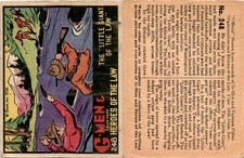 R60 Gum Inc, G-Men and Heroes, 1936, #248 The "Little Giant Of The Law"