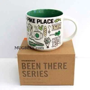 Starbucks Been There Series Pike Place Ceramic Tea Coffee Cup Mug 14 oz - Picture 1 of 6