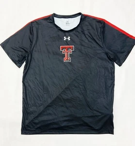 Under Armour Texas Tech Short Sleeve Speed Training Tee Men's L Black UJGJS2M - Picture 1 of 2