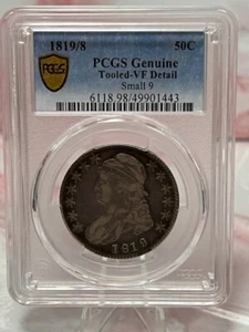 1819/8 capped bust half dollar Tooled VF detail - Picture 1 of 3