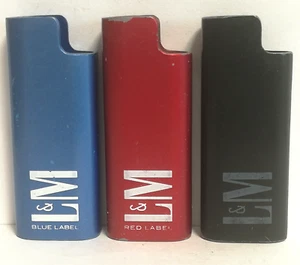LM Filters. Three Different Metal Cases for Mini BIC J5 Lighter. Hard Used - Picture 1 of 18
