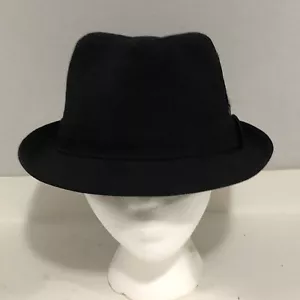 Epoch Hats Company Men's L / XL Black Classic 100% Coton Fedora Feathered Hat - Picture 1 of 7