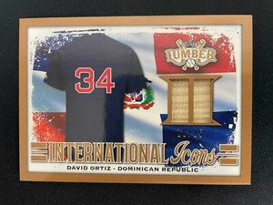 DAVID ORTIZ 2021 LEAF LUMBER INTERNATIONAL LUMBER GAME-USED BAT /25 -  *6261