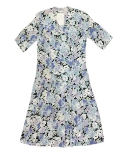 NWT Vtg Laura Ashley Dress Victorian Floral Cottagecore Double Button sz 6 /007 - Picture 1 of 4