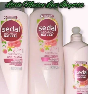 3 Pck Sedal Hidratacion AntiNudos Shampoo+Acondicionador+Crema para peinar 🕊️