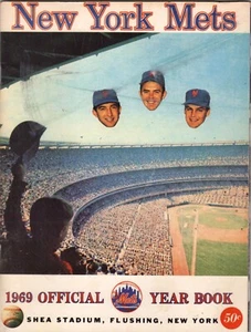 Anuario oficial de reimpresión de los Mets de Nueva York 1969 con tarjetas - Imagen 1 de 2