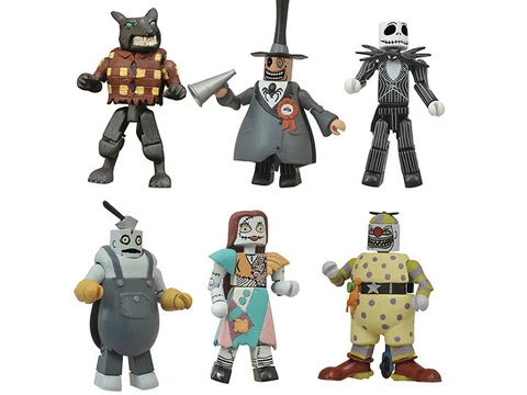 Nightmare Before Christmas Jack Sally Toys Minimates SDCC Mayor Wolfman Set Cover