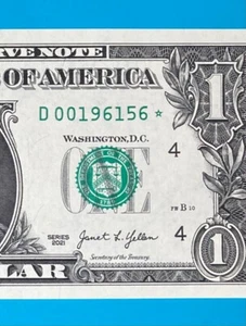 1961 May 6 : D 00196156 * BIRTHDAY Note $1 One Dollar Bill *UNC* - Picture 1 of 3
