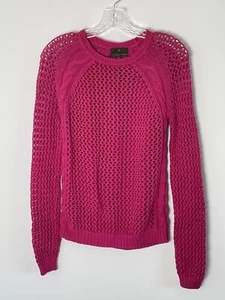 Fenn Wright Mason Fuchsia Open Weave Knit Sweater Size M - Picture 1 of 8