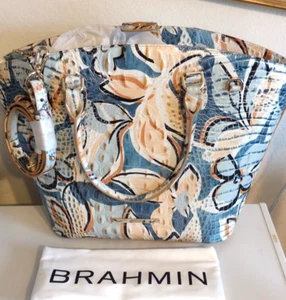 Brahmin Jeanne Twirl Melbourne Blumenmuster neu mit Etikett $ 385 ENDVERKAUF - WENIGER ALS KOSTEN - Bild 1 von 4
