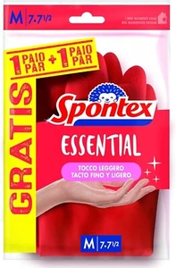 Spontex Extra Haushaltshandschuhe Essential, 100% Latex Baumwolle, Größe M - zwei Paar - Bild 1 von 4
