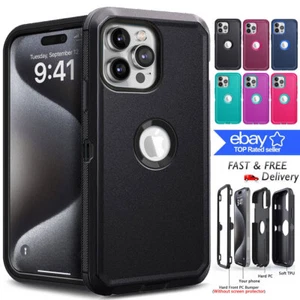 Funda rígida resistente a prueba de golpes para iPhone 16 15 14 13 12 Pro Max - Imagen 1 de 77