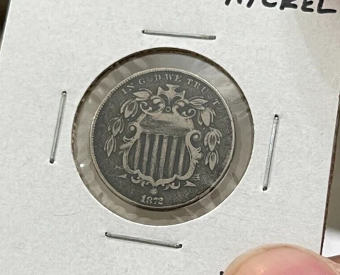 1872 Shield Nickel - VF Cover