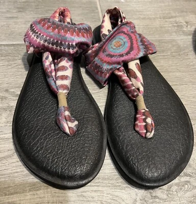 Sanuk 女式 8 码瑜伽吊带人字拖凉鞋多色 — 第 1/4 张图片