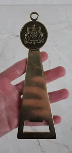 ancien décapsuleur de bistrot honor blason en laiton - Imagen 1 de 6