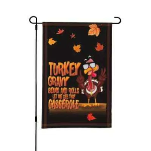 Thanksgiving Türkei doppelseitige Gartenflagge 12"" x 18"" Versand am selben Tag - Bild 1 von 2