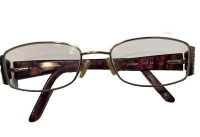 Marco de gafas Sophia Loren Zyloware M185 para mujer marrón dorado rectangular 54 18 Foto 1 de 4