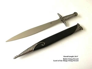 24.4”Lord Of The Rings The Hobbit Sting Sword of Frodo/Bilbo Baggins w/Scabbard - Picture 1 of 7