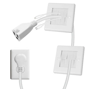 TV-Kabelversteck für Wandmontage TV beinhaltet 6 Fuß TV-Kabel Verlängerung weiß (2er-Pack) - Bild 1 von 6