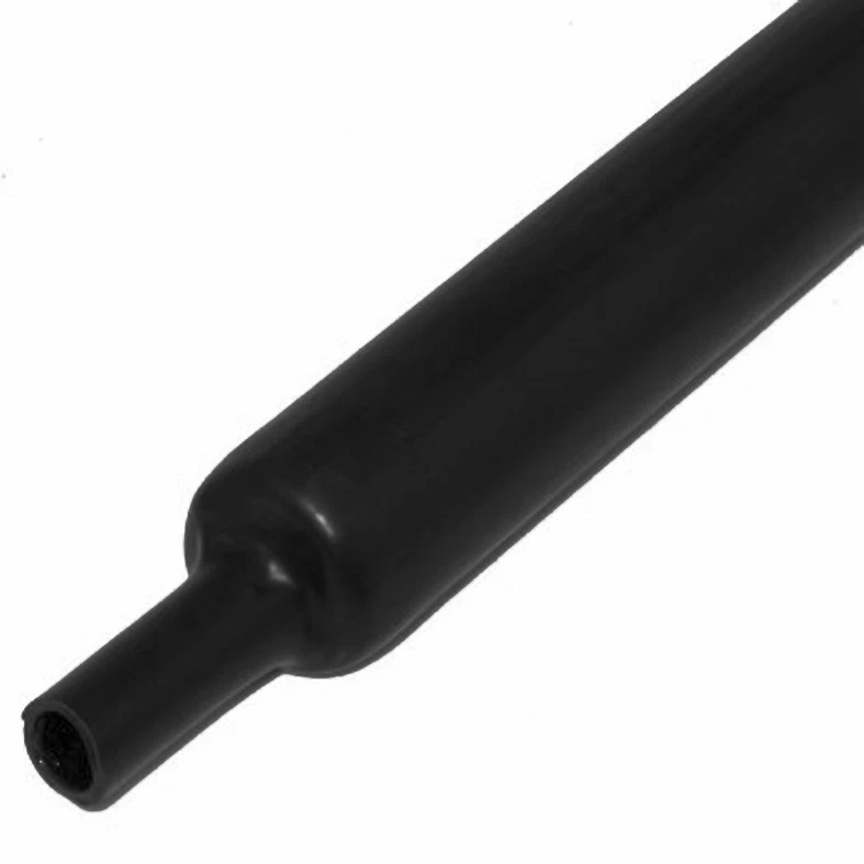GUAINA TERMORESTRINGENTE CON COLLA 3:1 DIAMETRO 19 MM NERA PRIMA QUALITÀ 1 MT - Immagine 1 di 1