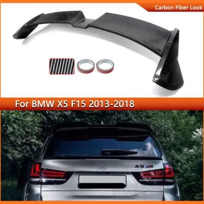 For 2013-18 BMW X5 F15 Oettinger Style Rear Window Roof Spoiler Wing Carbon Look — 第 1/4 张图片