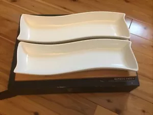 Gorham Bamboo Party Server New Wavy Rectangular Design NIB - Picture 1 of 3