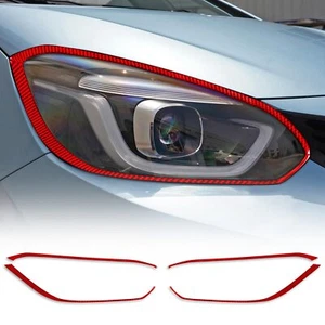 4pcs Red Carbon Fiber Lamp Eyebrow Trim Fits For Honda Fit 2020+ - Picture 1 of 10