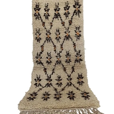 Vintage Moroccan Azilal Rug Berber Geometric Brown Handmade Carpet Tribal Wool - Image 1 of 4