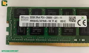 Hynix 32GB PC4-21300 DDR4-2666MHz ECC LR 2Rx4 HMA84GL7AFR4N-VK - Picture 1 of 3