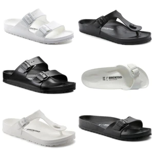 Birkenstock EVA Arizona, Gizeh, Madrid Black Or White All Sizes NEW - Picture 1 of 9