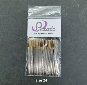 Aghi punto croce ricamo arazzo coda oro misure 24 confezione da 100 - Foto 1 di 4