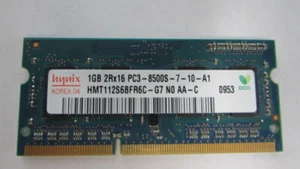 HYNIX HMT112S6BFR6C-G7 1GB 2Rx16 PC3-8500S-7-10-A1 DDR3 1066MHZ Laptop Memory - Picture 1 of 6