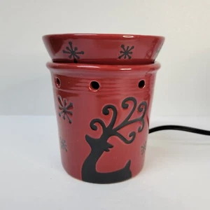  Scentsy Full Size Wax Warmer Prancer Reindeer Buck Christmas Holiday Red  - Picture 1 of 7
