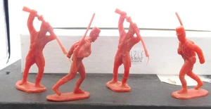 Ideal 60mm Alamo Mexicans in Red Set of Four, Two Different - Picture 1 of 3