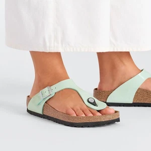 BIRKENSTOCK GIZEH PATENT SURF GREEN GRÜN LACK NORMAL WEITE - Bild 1 von 3