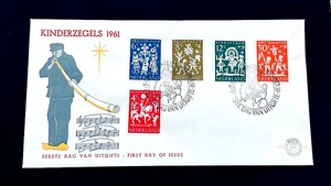 NETHERLANDS Stamp Cachet Cover Envelope - 1961 Kinderzegels FDC - Picture 1 of 2
