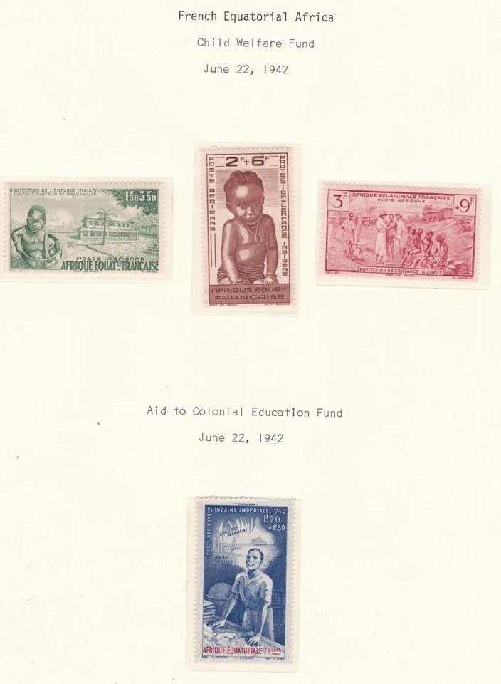 FRENCH EAST AFRICA  ( VICHY  govt) ^^^^^^1942    MNH  sets v @  d co  1764fea4 - Image 1 of 1