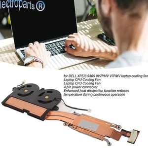 For Dell XPS13 9305 CPU Cooling Fan & Heatsink -OEM Part #0V7PMV/V7PMV - Picture 1 of 13