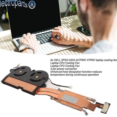 For Dell XPS13 9305 CPU Cooling Fan & Heatsink -OEM Part #0V7PMV/V7PMV - Image 1 of 4