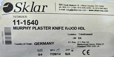 Cuchillo de yeso Murphy de madera HDL SKLAR 11-1540 Foto 1 de 2