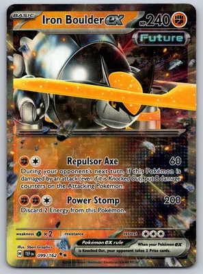 Iron Boulder ex 099/162 SV05: Temporal Forces NM Pokemon Card TCG - Image 1 of 2