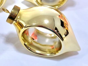 Set Of 8 Vintage Gold Ceramic Christmas Ornament Napkin Holders - Picture 1 of 7