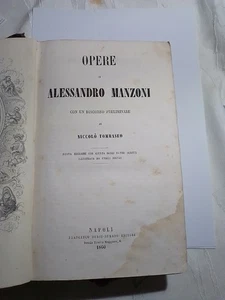Manzoni A. Opere Per. Niccolò Tommaseo Napoli 1860 - Imagen 1 de 6