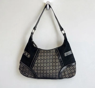 Искусственная замша с заклепками Y2K наплечная сумка заявление панк-рок гранж 90-х повседневный кошелек - Изображение 1 из 4