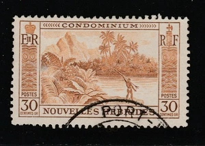 NEW HEBRIDES 1957 30c Brown Spear Fisherman SG 89 - Bild 1 von 2