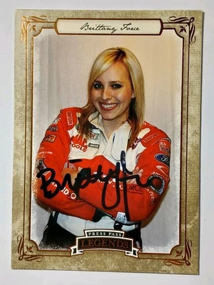 2010 PRESS PASS LEGENDS BRITTANY FORCE AUTOGRAPHED CARD NHRA JOHN FORCE DAUGHTER - Image 1 of 4