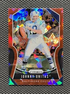 2019 Panini Prizm - JOHNNY UNITAS #150 Red Cracked Ice Prizm - Colts HOF 🔥 - Bild 1 von 3